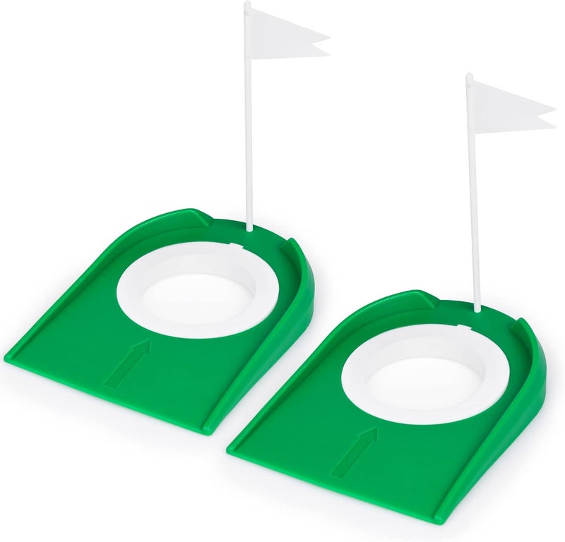 Eaezerav Golf Putting Cup with Flag Practice Training Aids Plastic Golf Putting Hole for Kids Adults Home Office Garage Yard Indoor Outdoor Practice Putting Cup - Image 1